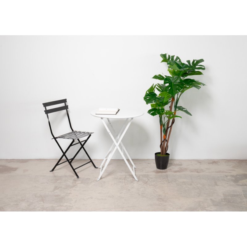 PAPERFLOW table extérieure pliable EDEN, ronde, noire, 600 mm
